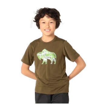 Columbia Majice Za Dječake - Ranco Lake Short Sleeve Maslinasto Zelene | DMNY-57129